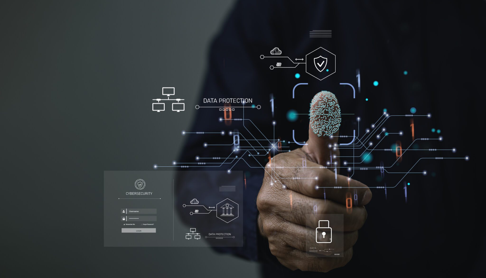 Fingerprint authentication with digital interface